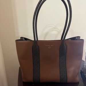 Michael Kors Tan and Black Tote Bag